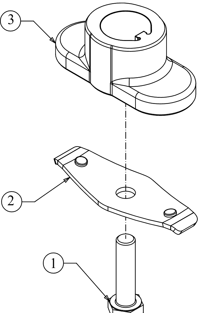 Blade Adapter Diagram and Parts List for SC100 (11AA92J710)(2016) Cub Cadet Lawn Mower